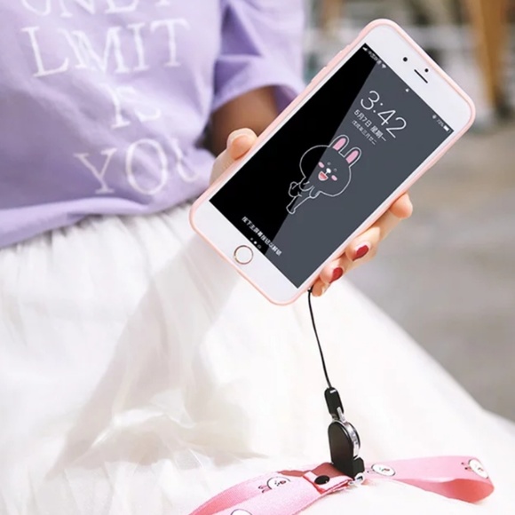 LINE FRIENDS CONY RABBIT PINK IPHONE CASE - Picture 7 of 8